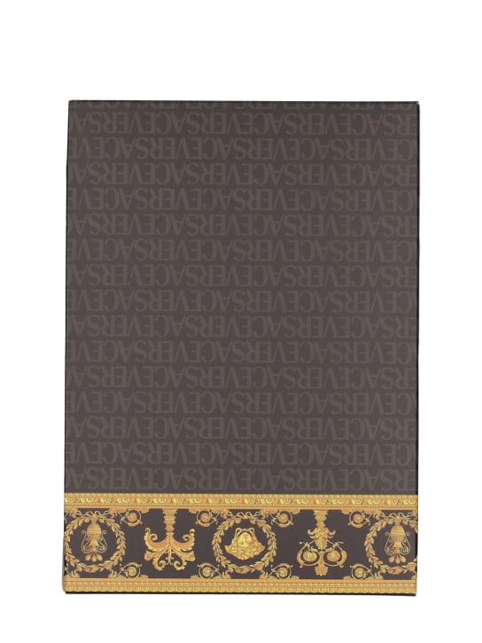 Versace: Barocco & Robe notebook - Black - ecraft_1 | Luisa Via Roma