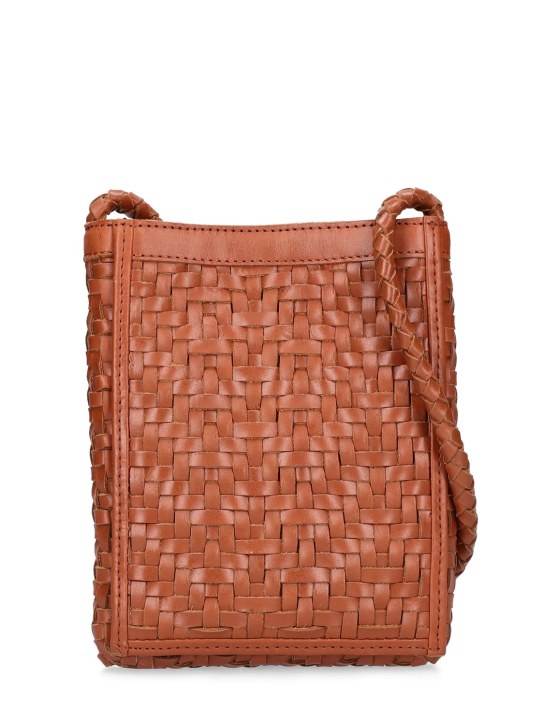 Bembien: Porta handwoven leather shoulder bag - Sienna - women_0 | Luisa Via Roma