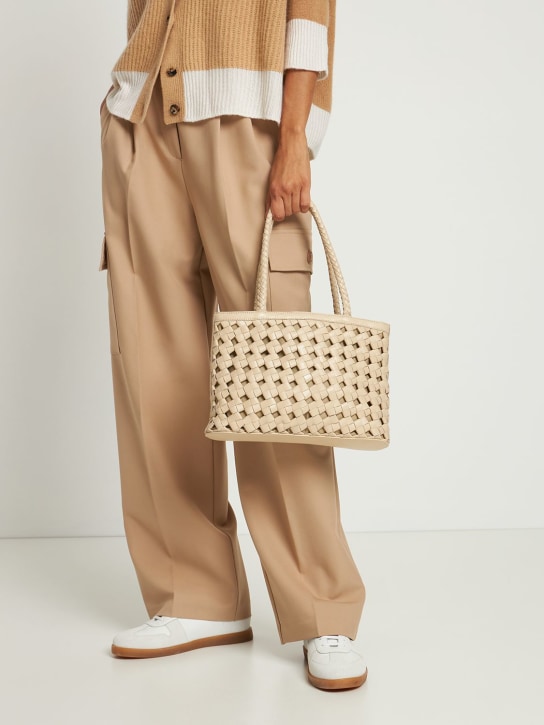 Bembien: Ella knotted leather shoulder bag - Cream - women_1 | Luisa Via Roma