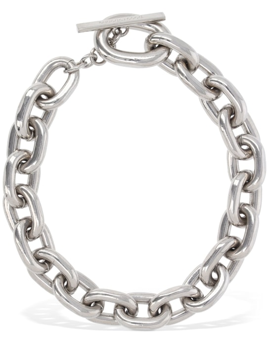 Rabanne: XL Link short chain necklace - Silver - women_0 | Luisa Via Roma