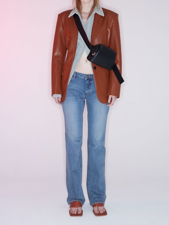 Osoi: Pecan Brot leather shoulder bag - Black - women_1 | Luisa Via Roma