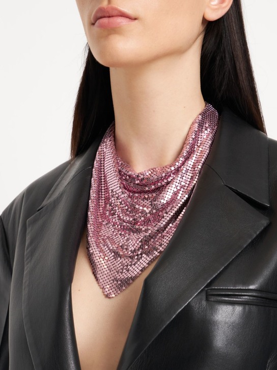 Rabanne: LVR Exclsuive Pixel scarf - Pink - women_1 | Luisa Via Roma