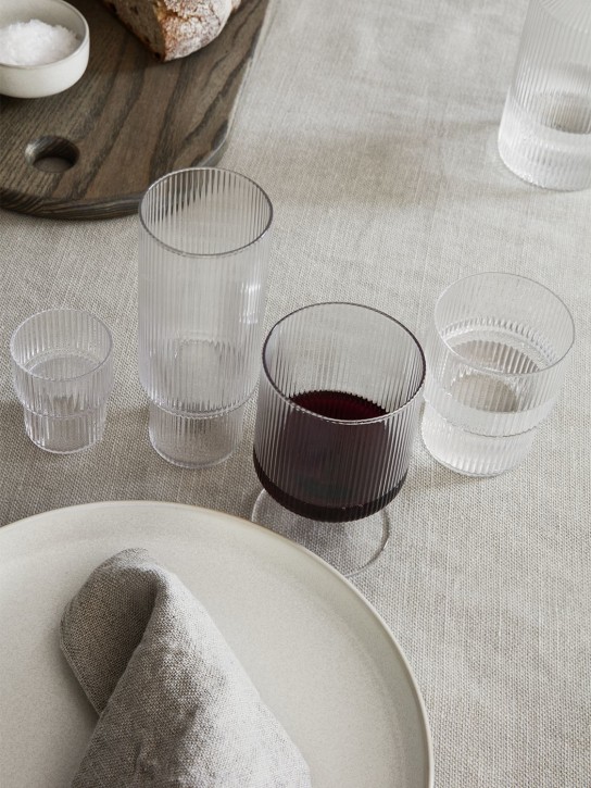 Ferm Living: Lot de 2 verres à vin Ripple - Transparent - ecraft_1 | Luisa Via Roma