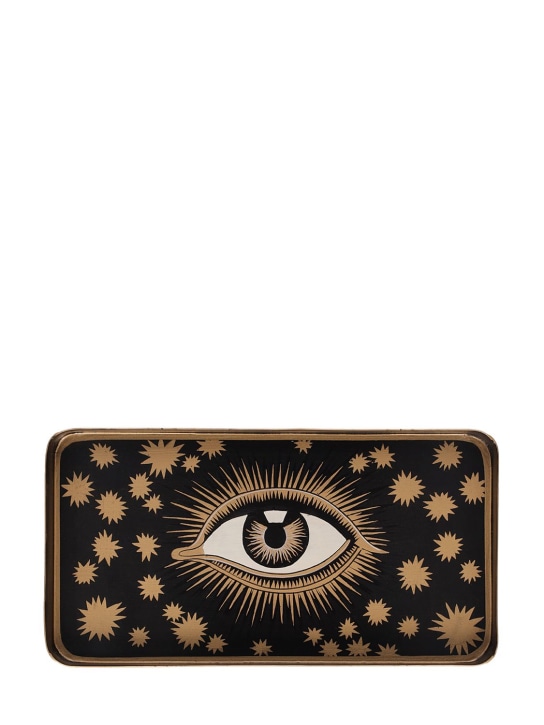 Les Ottomans: Eye hand painted iron tray - Black - ecraft_0 | Luisa Via Roma
