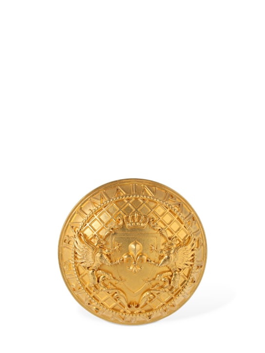 Balmain: Coin stud mono earring - Gold - women_0 | Luisa Via Roma