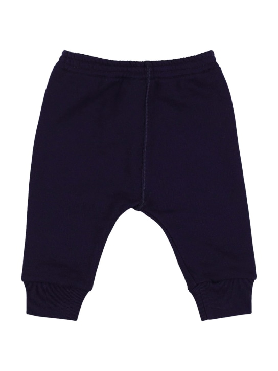 Gucci: Cotton sweatpants w/ logo patch - Navy - kids-boys_0 | Luisa Via Roma