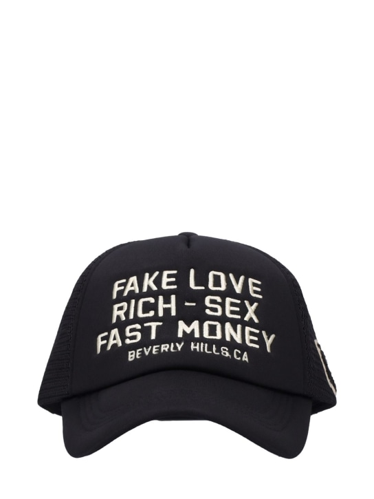 Homme+Femme: Fake Love trucker hat - Black - men_0 | Luisa Via Roma