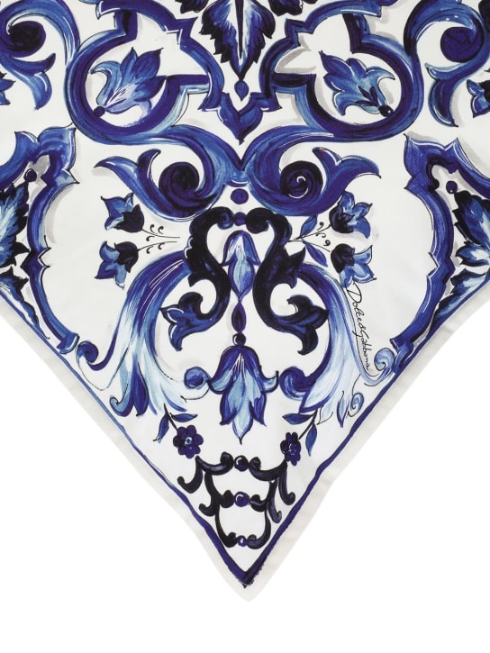 Dolce&Gabbana: Mittelgroßes Canvas-Kissen -  Mediterranean Blue - ecraft_1 | Luisa Via Roma