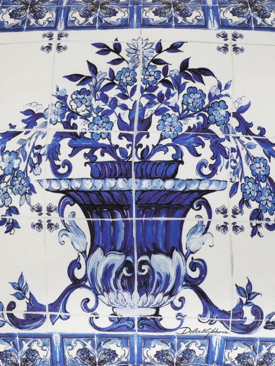 Dolce&Gabbana: Small silk cushion -  Mediterranean Blue - ecraft_1 | Luisa Via Roma