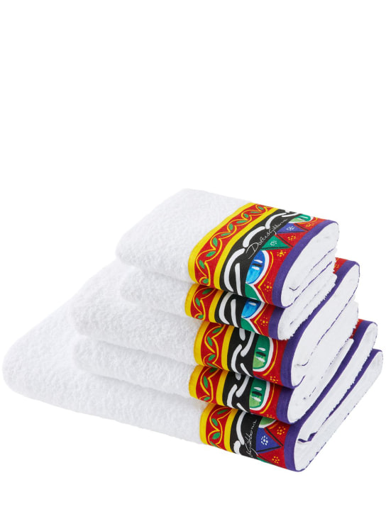 Dolce&Gabbana: Set of 5 Carretto towels - Carretto - ecraft_0 | Luisa Via Roma