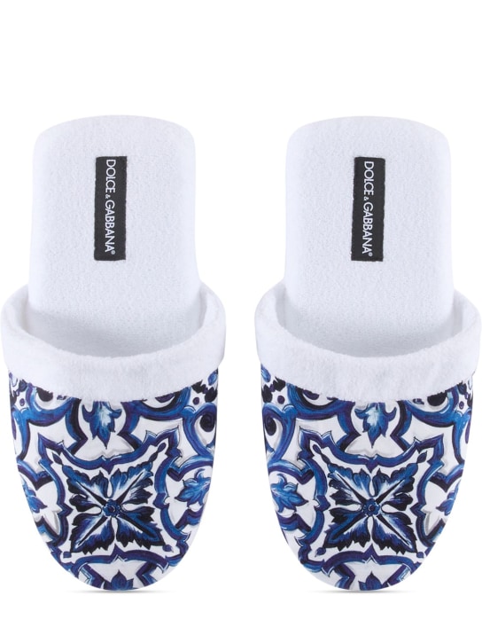 Dolce&Gabbana: Blu Mediterraneo slippers -  Mediterranean Blue - ecraft_1 | Luisa Via Roma