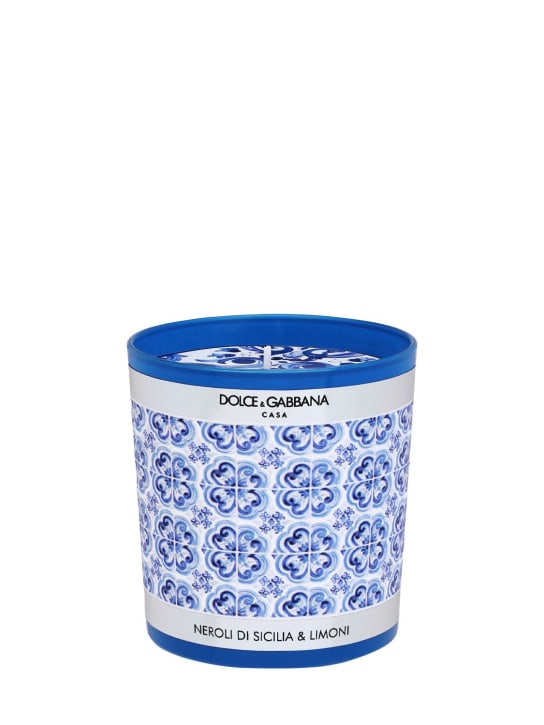 Dolce&Gabbana: 250 gr Sicilian neroli & lemon candle - Blue - ecraft_0 | Luisa Via Roma