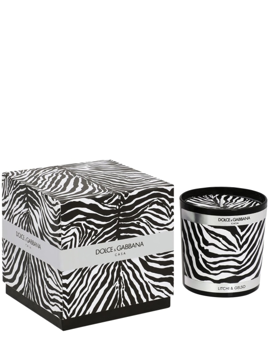Dolce&Gabbana: 250gr Lychee & mulberry scented candle - Black/White - ecraft_1 | Luisa Via Roma