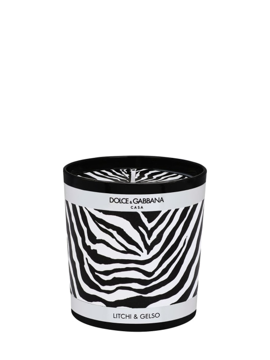 Dolce&Gabbana: 250gr Lychee & mulberry scented candle - Black/White - ecraft_0 | Luisa Via Roma