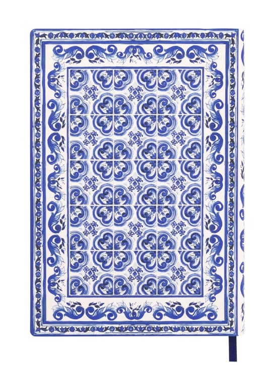 Dolce&Gabbana: Medium lined notebook - Blue - ecraft_1 | Luisa Via Roma
