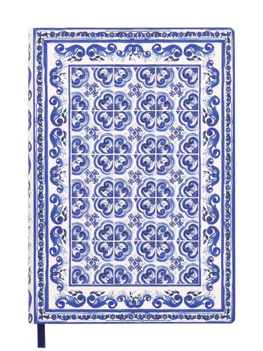 Dolce&Gabbana: Medium lined notebook - Blue - ecraft_0 | Luisa Via Roma