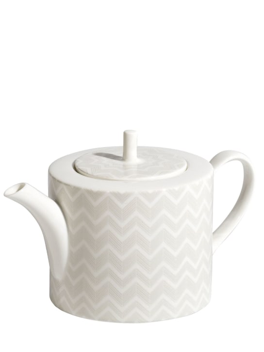 Missoni Home: Zig Zag White tea pot coffee pot - White - ecraft_0 | Luisa Via Roma