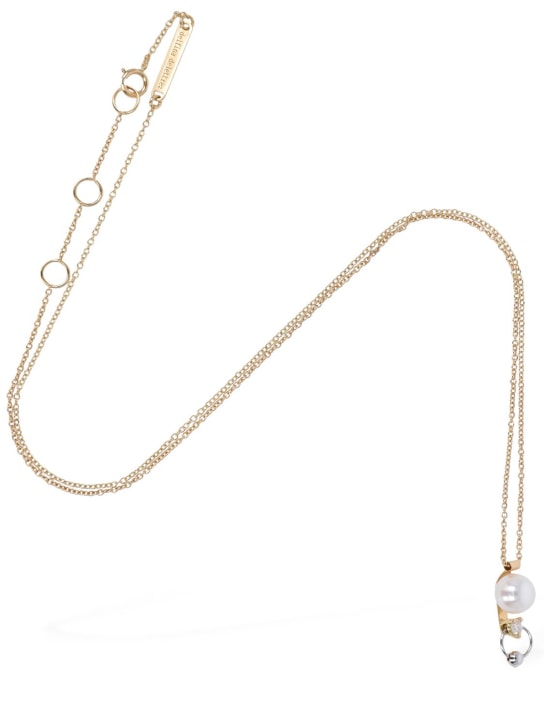 Delfina Delettrez: 18kt Two-in-one diamond & pearl necklace - Gold/Pearl - women_1 | Luisa Via Roma