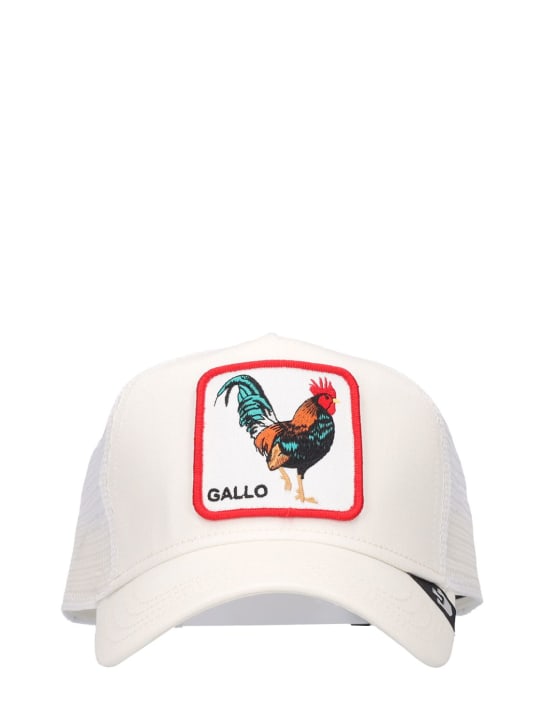 Goorin Bros: El Gallo trucker hat w/patch - White - women_0 | Luisa Via Roma