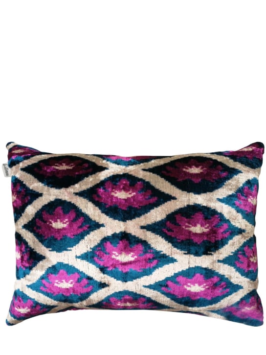 Les Ottomans: Silk & cotton cushion - Purple - ecraft_0 | Luisa Via Roma