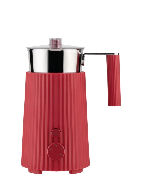Alessi: Plissé induction milk frother - Red - ecraft_0 | Luisa Via Roma