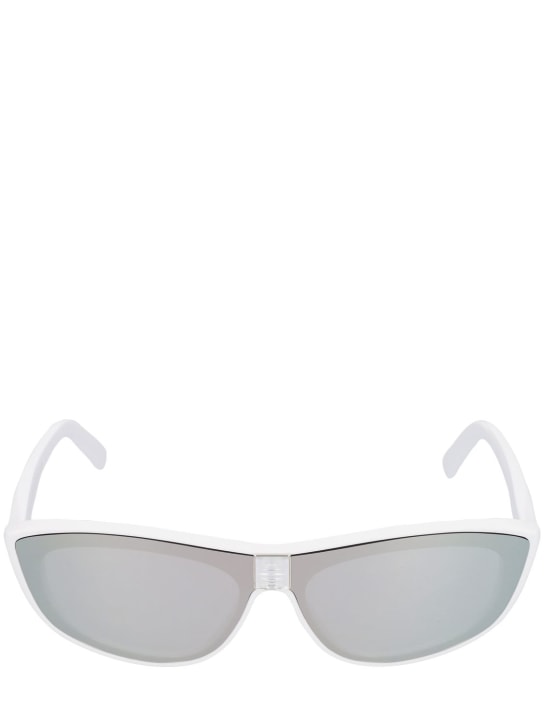 Givenchy: Occhiali da sole cat-eye 4GEM in acetato - White/Mirror - men_0 | Luisa Via Roma