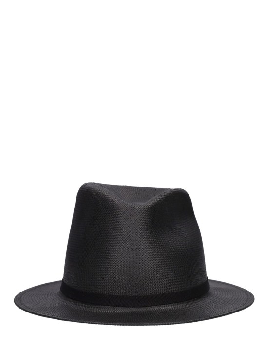 Ann Demeulemeester: Suze woven hat - Black - women_0 | Luisa Via Roma