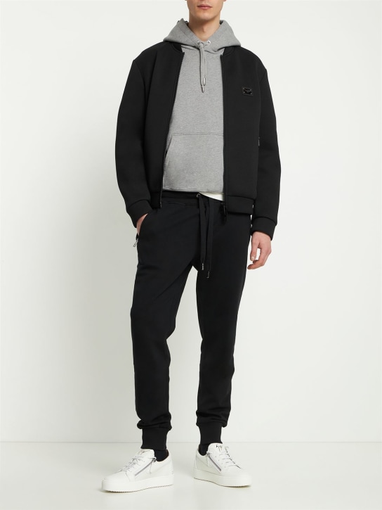 Dolce&Gabbana: Essential jersey sweatpants - Black - men_1 | Luisa Via Roma