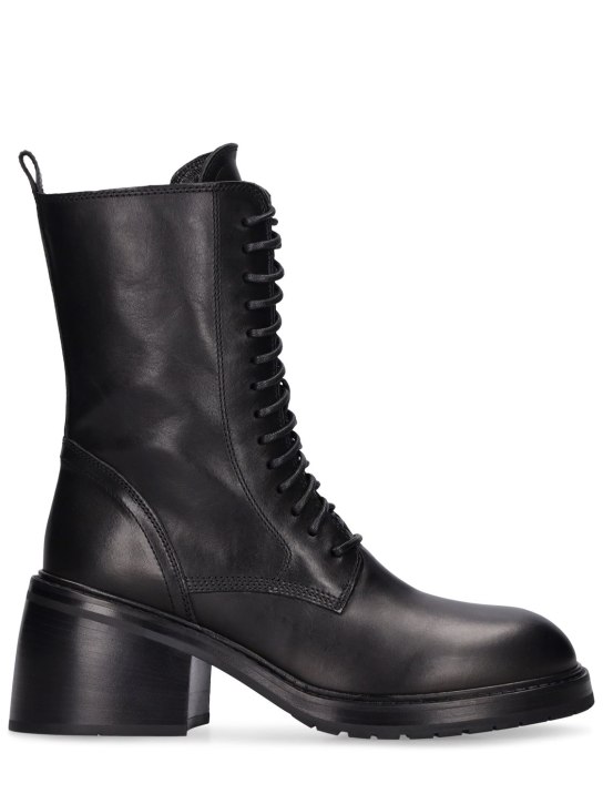 Ann Demeulemeester: 60mm Heike Leather ankle boots - Black - women_0 | Luisa Via Roma