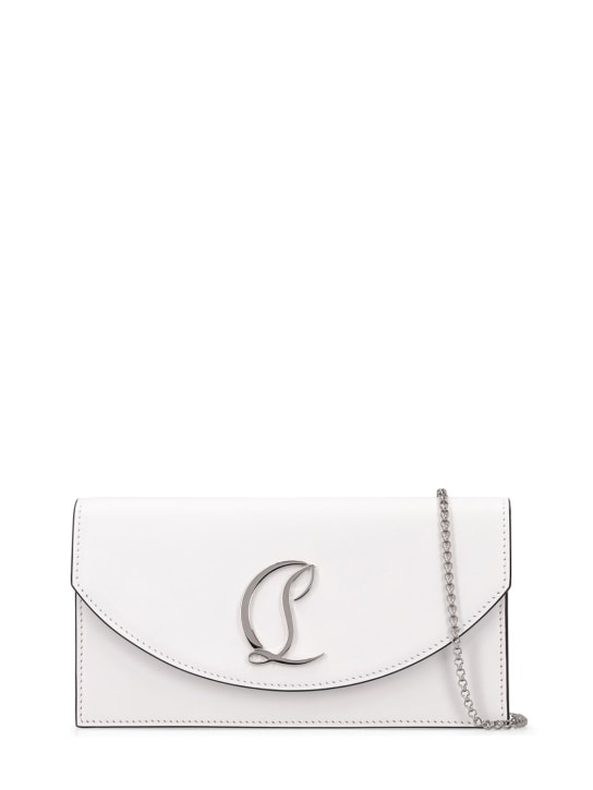 Christian Louboutin: Loubi54 Ali leather shoulder bag - White/Silver - women_0 | Luisa Via Roma
