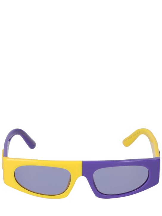 Dolce&Gabbana: Two tone squared acetate sunglasses - Yellow/Purple - kids-girls_0 | Luisa Via Roma