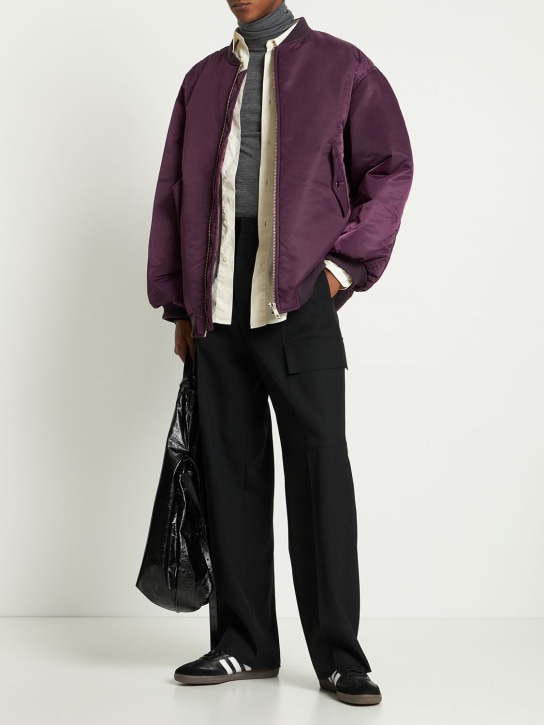 The Frankie Shop: Astra nylon bomber jacket - Purple - men_1 | Luisa Via Roma