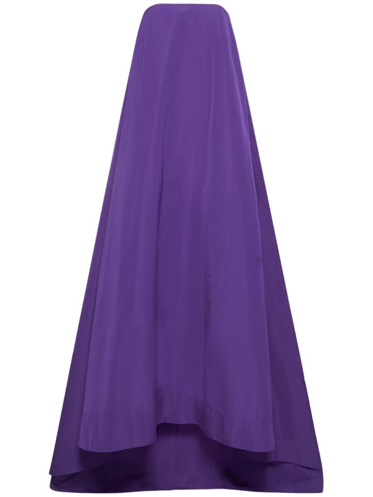 Valentino: Strapless faille gown - Purple - women_0 | Luisa Via Roma
