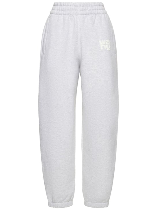 Alexander Wang: Essential cotton terry sweatpants - Grey - women_0 | Luisa Via Roma