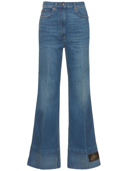 Gucci: Jeans aus Baumwolldenim „Cosmogonie“ - Dunkelblau - women_0 | Luisa Via Roma