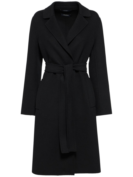 'S Max Mara: Pauline belted wool midi coat - Black - women_0 | Luisa Via Roma