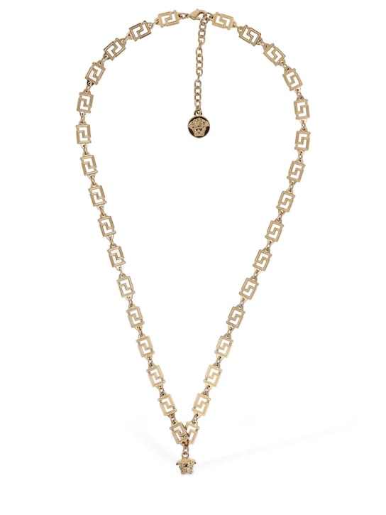Versace: Greek motif necklace - Gold - women_0 | Luisa Via Roma
