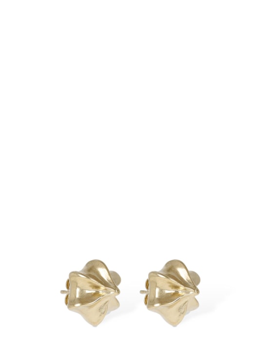 Maison Margiela: Timeless stud earrings - Gold - women_1 | Luisa Via Roma
