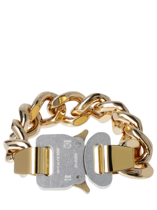 1017 Alyx 9sm: Chain bracelet w/ buckle - Gold - men_0 | Luisa Via Roma