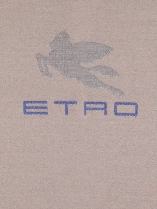 Etro: Manta con flecos - Beige - ecraft_1 | Luisa Via Roma