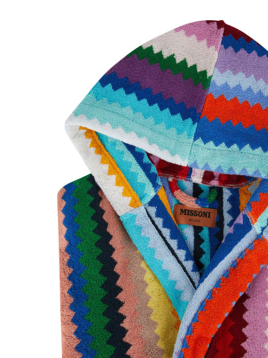 Missoni Home: Cecil hooded bathrobe - Multicolor - ecraft_1 | Luisa Via Roma