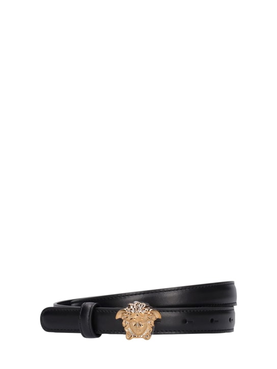 Versace: 2cm breiter Ledergürtel mit Medusa - Schwarz - women_0 | Luisa Via Roma