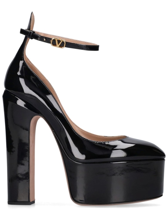 Valentino Garavani: 155mm Tango patent leather pumps - Black - women_0 | Luisa Via Roma