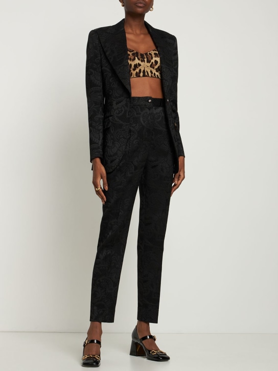 Dolce&Gabbana: Blazer de jacquard - Negro - women_1 | Luisa Via Roma