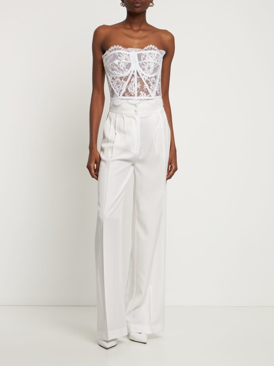 Dolce&Gabbana: Lace corset top - White - women_1 | Luisa Via Roma