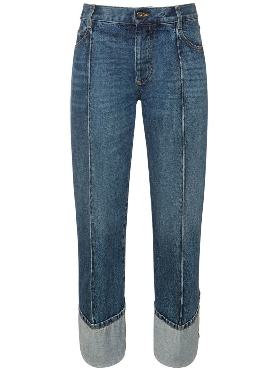 Bottega Veneta: Denim jeans - Mid Blue - women_0 | Luisa Via Roma