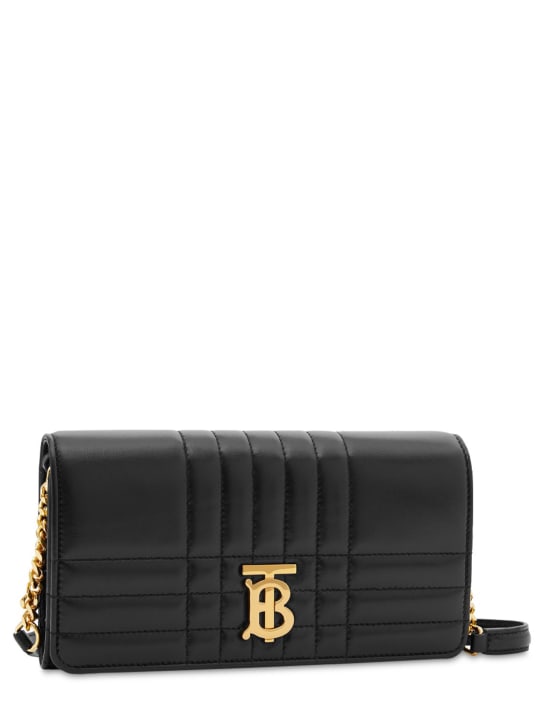 Burberry: Lola quilted leather chain wallet - Black - women_1 | Luisa Via Roma