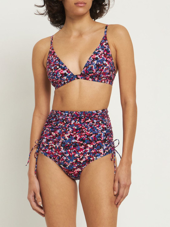 Marant Etoile: Nelaris printed bikini bottoms - Pink /Blue - women_1 | Luisa Via Roma