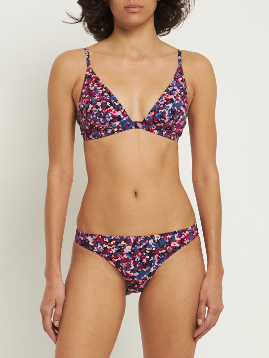 Marant Etoile: Saly printed bikini bottoms - Pink /Blue - women_1 | Luisa Via Roma