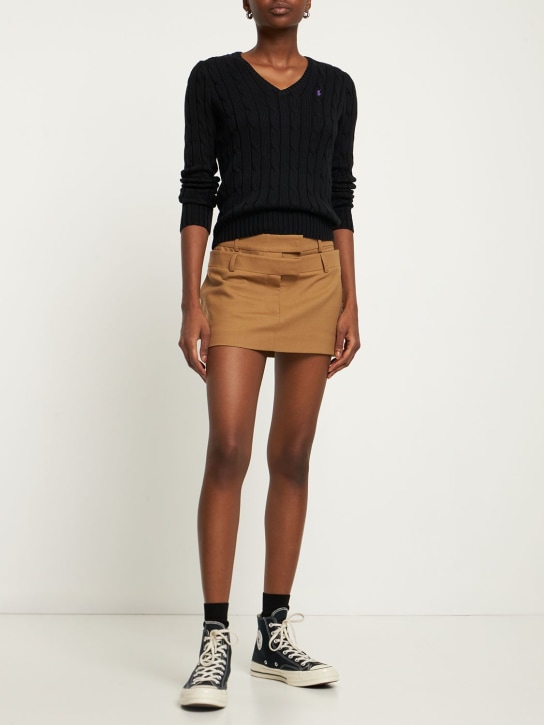 Polo Ralph Lauren: Suéter de punto trenzado - Negro - women_1 | Luisa Via Roma
